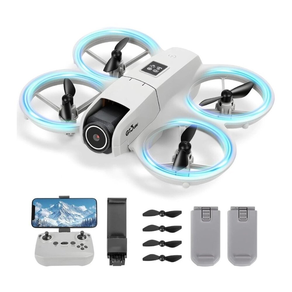 Mini Drone for Kids Camera Cool Light RC Drone Indoor Outdoor Small Hover Copter